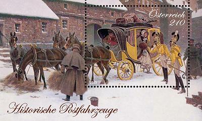 Briefmarke, Ankunft der Postkutsche: Ein Motiv aus vergangenen Zeiten