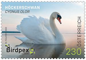 Briefmarke, Birdpex 2022 – Höckerschwan