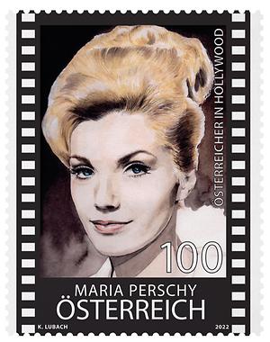 Briefmarke, Maria Perschy: Eine österreichische Schauspielerin in Hollywood