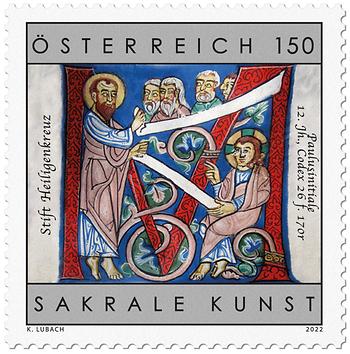 Briefmarke, Paulusinitiale Codex 26 f. 170r – Stift Heiligenkreuz