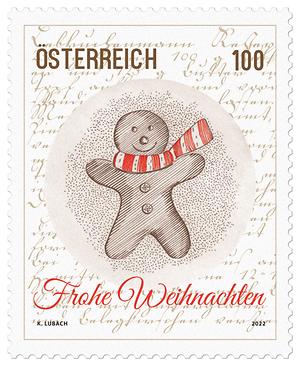 Briefmarke, Weihnachten – Lebkuchenmann