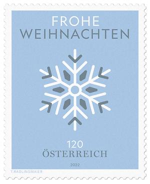 Briefmarke, Weihnachten – Schneeflocke