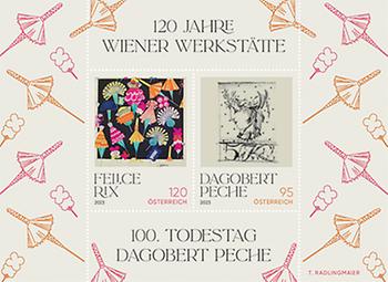 Briefmarke, 120 Jahre Wiener Werkstätte / 100. Todestag Dagobert Peche