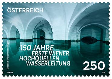 Briefmarke, 150 Jahre Erste Wiener Hochquellenwasserleitung
