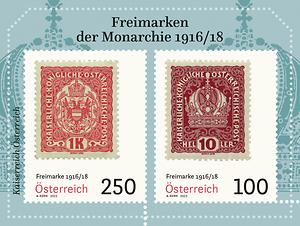 Briefmarke, Freimarken 1916/18