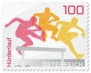 Briefmarke, Hürdenlauf,