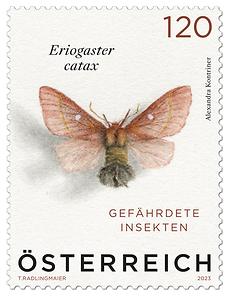 Briefmarke, Schmetterling – Eriogaster catax
