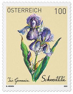 Briefmarke, Treuebonusmarke 2022 – Schwertlilie