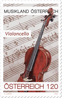 Briefmarke, Violoncello