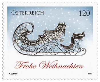 Briefmarke, Weihnachten - Prunkschlitten