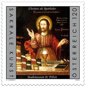 Briefmarke, Christus als Apotheker