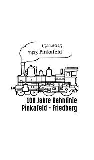 Briefmarke, 100 Jahre Bahnlinie Pinkafeld–Friedberg Briefmarke, 100 Jahre Bahnlinie Pinkafeld–Friedberg