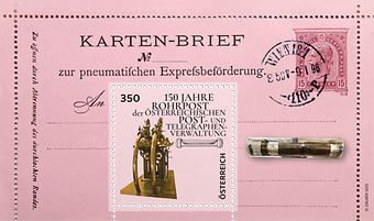 Briefmarke, 150 Jahre Rohrpost