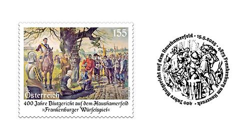 Briefmarke, 400 Jahre Frankenburger Würfelspiel