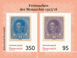 Briefmarke, Freimarken 1917/18