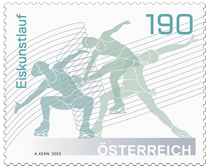 Briefmarke, Sport in Bewegung – Eiskunstlauf