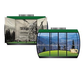 Briefmarke, 100 Jahre Rax-Seilbahn - Höhenflug