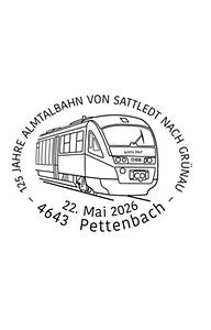 Briefmarke, Auf Schienen durch das Almtal