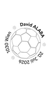 Briefmarke, David Alaba - Ein Meister am Ball