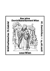 Briefmarke, Heiliger Dominikus - 800 Jahre Dominikaner in Wien