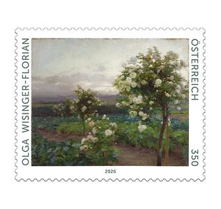 Briefmarke, Olga Wisinger-Florian – Sommerabend, 1896