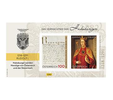 Briefmarke, Rudolf I. – Belehnungsurkunde 1282