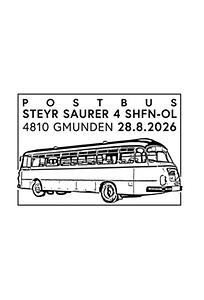 Briefmarke, Steyr Saurer 4 SHFN-OL - Mobilität für alle Briefmarke, Steyr Saurer 4 SHFN-OL - Mobilität für alle
