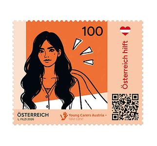 Briefmarke, Young Carers - Hilfe beim Helfen