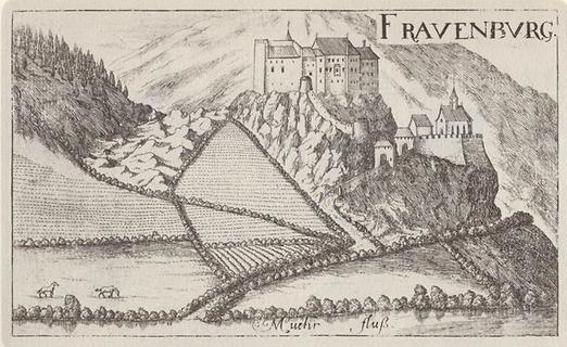 Burg Frauenburg - Foto: Vischers Topographia Ducatus Styriae 1681