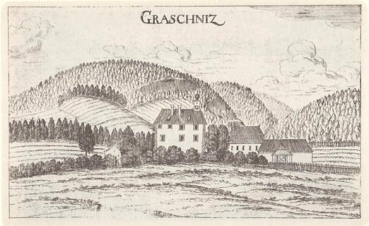 Schloss Graschnitz - Foto: Vischers Topographia Ducatus Styriae 1681