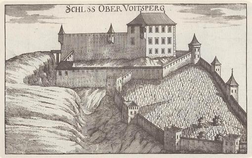 Burg Obervoitsberg - Foto: Vischers Topographia Ducatus Styriae 1681