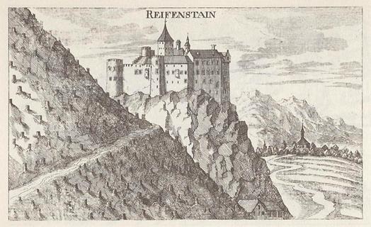 Burg Reifenstein - Foto: Vischers Topographia Ducatus Styriae 1681