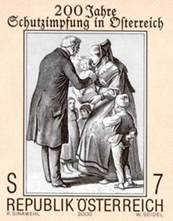 Briefmarke zu '200 Jahre Pockenimpfung in Österreich'