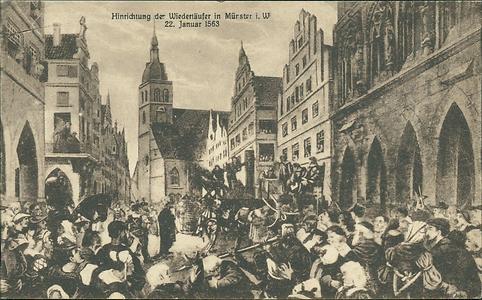 Hinrichtung der 'Wiedertäufer' in Münster 1563