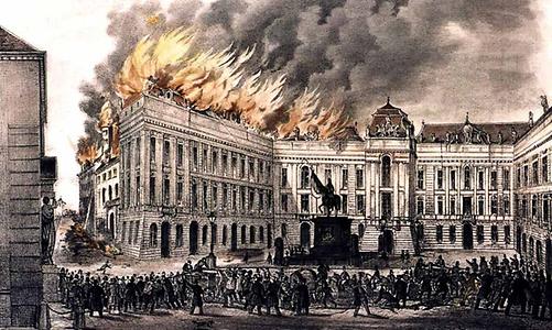 Oktober 1848: Brand am Josefsplatz