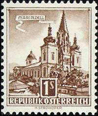 Mariazell-Briefmarke aus dem Jahr 1957