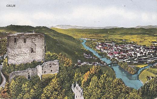 Burg Ober-Cilli um 1910 als Postkarte