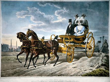 Kaiser Franz I. mit seiner vierten Gattin Karoline um 1830, Gemälde von Johann B. Clarot KK