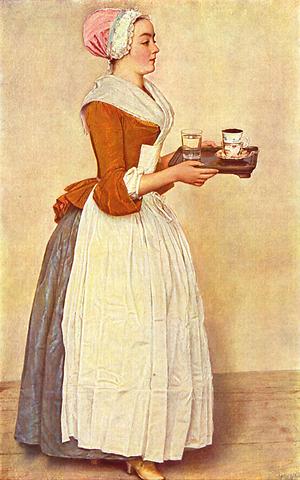 La bella chocolatera von Jean-Etienne Liotard, 1744