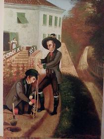 Erzherzoh Johann auf seinem Musterweingut in Pickern bei Marburg, das er 1822 kaufte (KK)