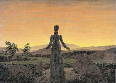 Caspar David Friedrich 'Frau vor untergehender Sonne'