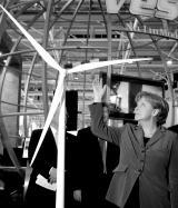 EU-Politiker wie Angela Merkel setzen auf Windkraft, deren Effizienz umstritten ist., Foto: AP/ Fabian Binner