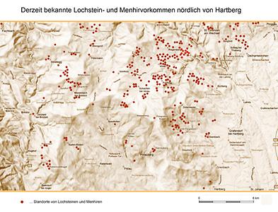 Menhir und Lochsteinvorkommen um Vorau NO-Steiermark