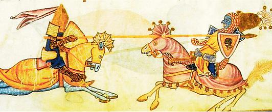 Richard Löwenherz im Kampf mit Saladin – Fantasiewerk aus dem Jahr 1340