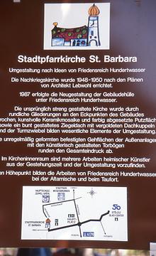 Hundertwasser-Kirche-Tafel