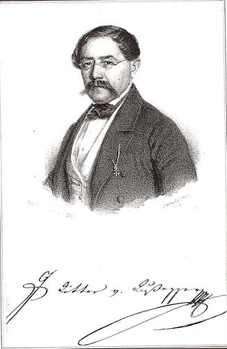 Abb.5: Joseph Russegger, Lithographie von Gabriel Decker, 1854