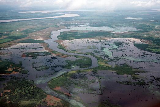 Mekong and flooded fields near Phnom Penh