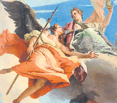 Mühelose Akrobatik: Fresko von Giambattista Tiepolo im Schloss von Udine