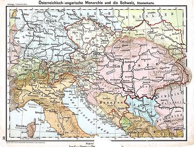 Die Bevölkerungsverteilung im Königreich Ungarn zur Zeit der k.u.k. Monarchie (aus 'Petermanns Mitteilungen', 1885, Tafel 3).