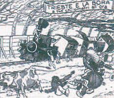Karikatur der Lokalbahn
